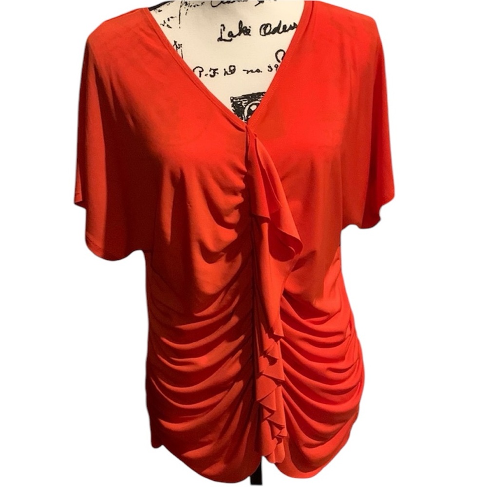 NYCC Orange Ruffle Shirt